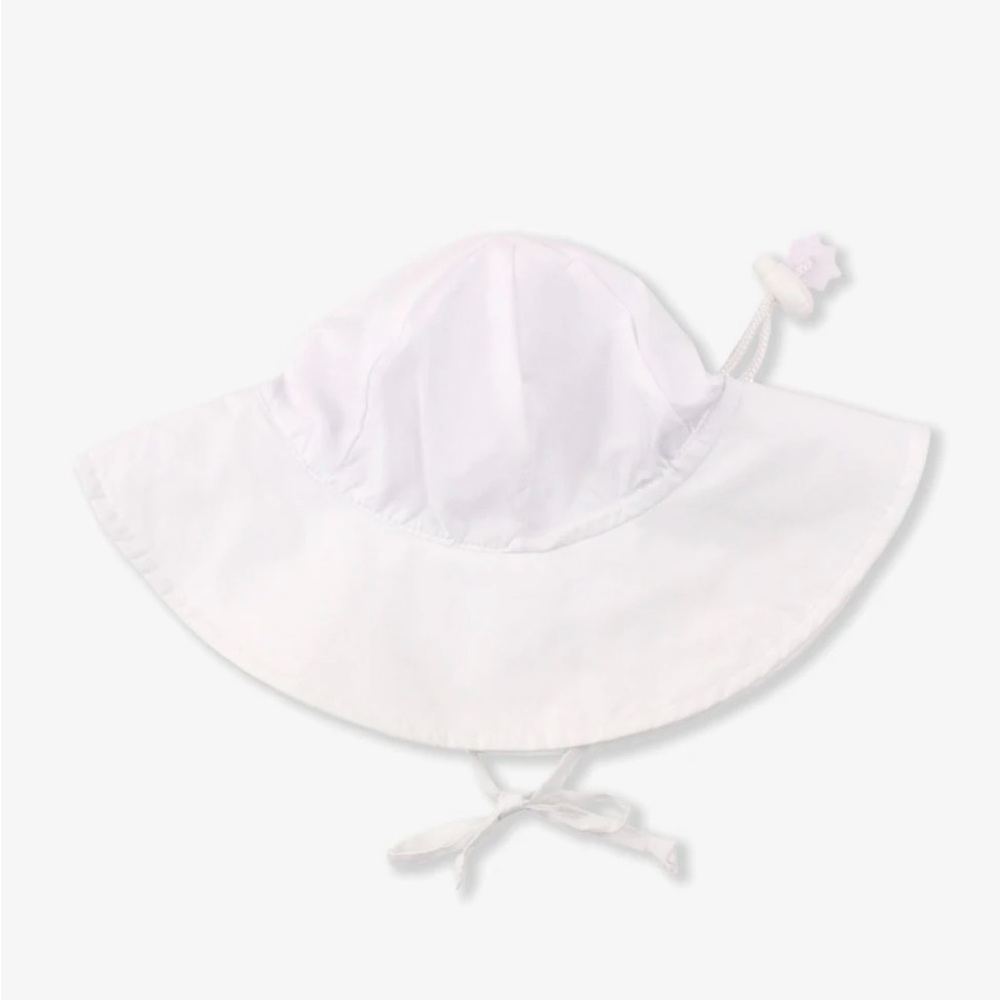 Ruffle Butts White Sun Hat 2T-4T